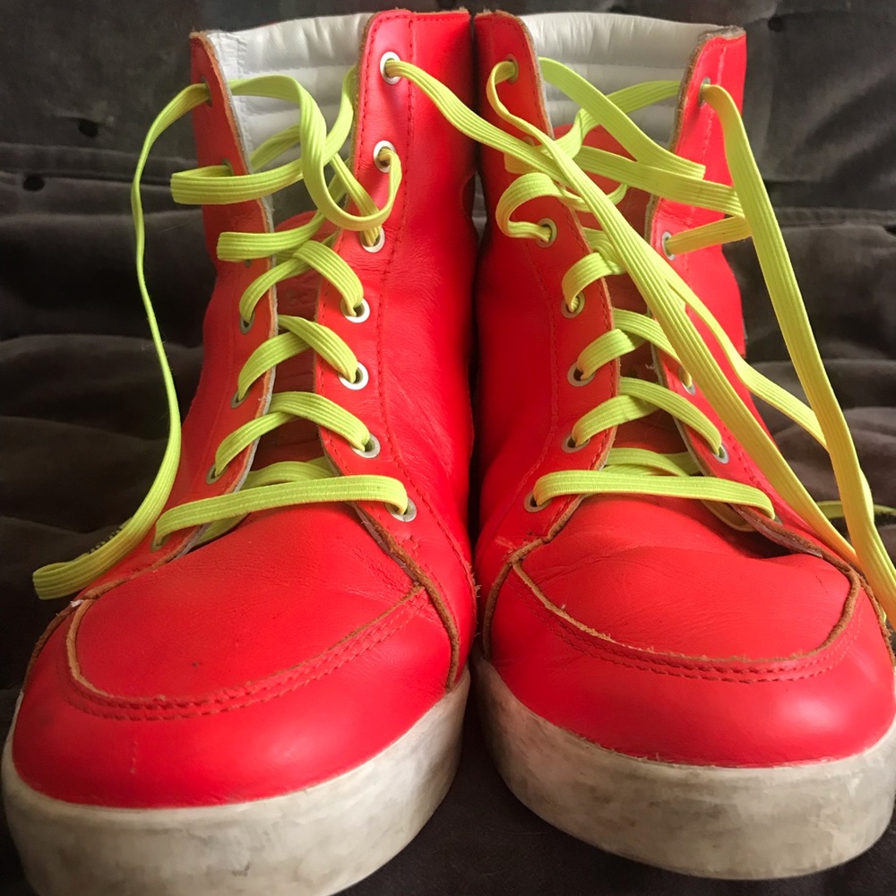 Adidas SLVR high Top Red Sneakers 8